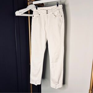 KanCan White Straight Leg Jeans